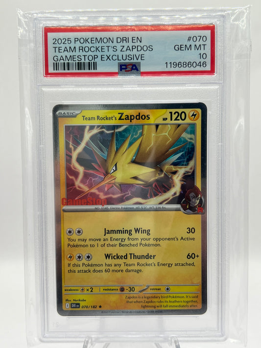 Team Rocket’s Zapdos PSA 10 GameStop Exclusive