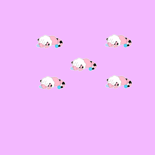 Sleepy flaffy sticker